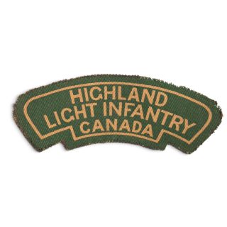 Highland Light Infantry of Canada – Printed shoulder title