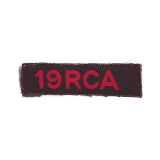 19th Field Regiment RCA – Printed shoulder title