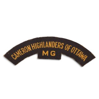 Cameron Highlanders of Ottawa – Printed shoulder title