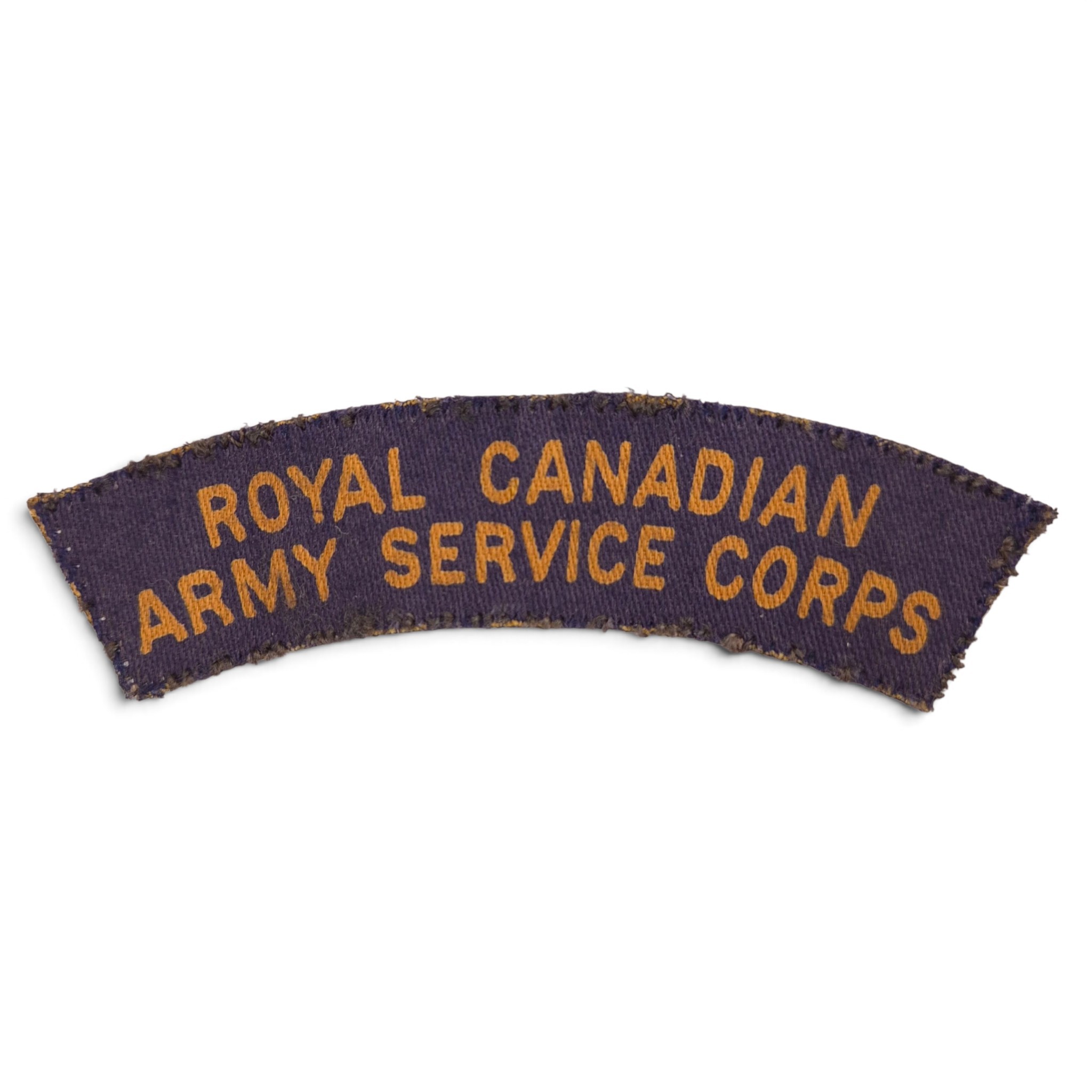 Royal Canadian Army Service Corps - Printed shoulder title