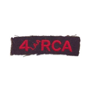 4th Light Anti Aircraft RCA – Embroidered shoulder title