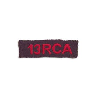 13th Field Regiment RCA – Embroidered shoulder title