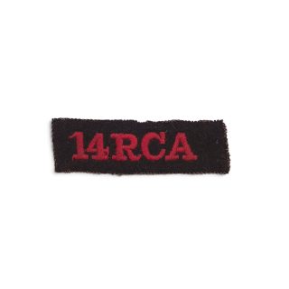 14th Field Regiment RCA – Embroidered shoulder title