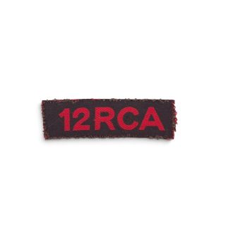 12th Field Regiment RCA – Printed shoulder title