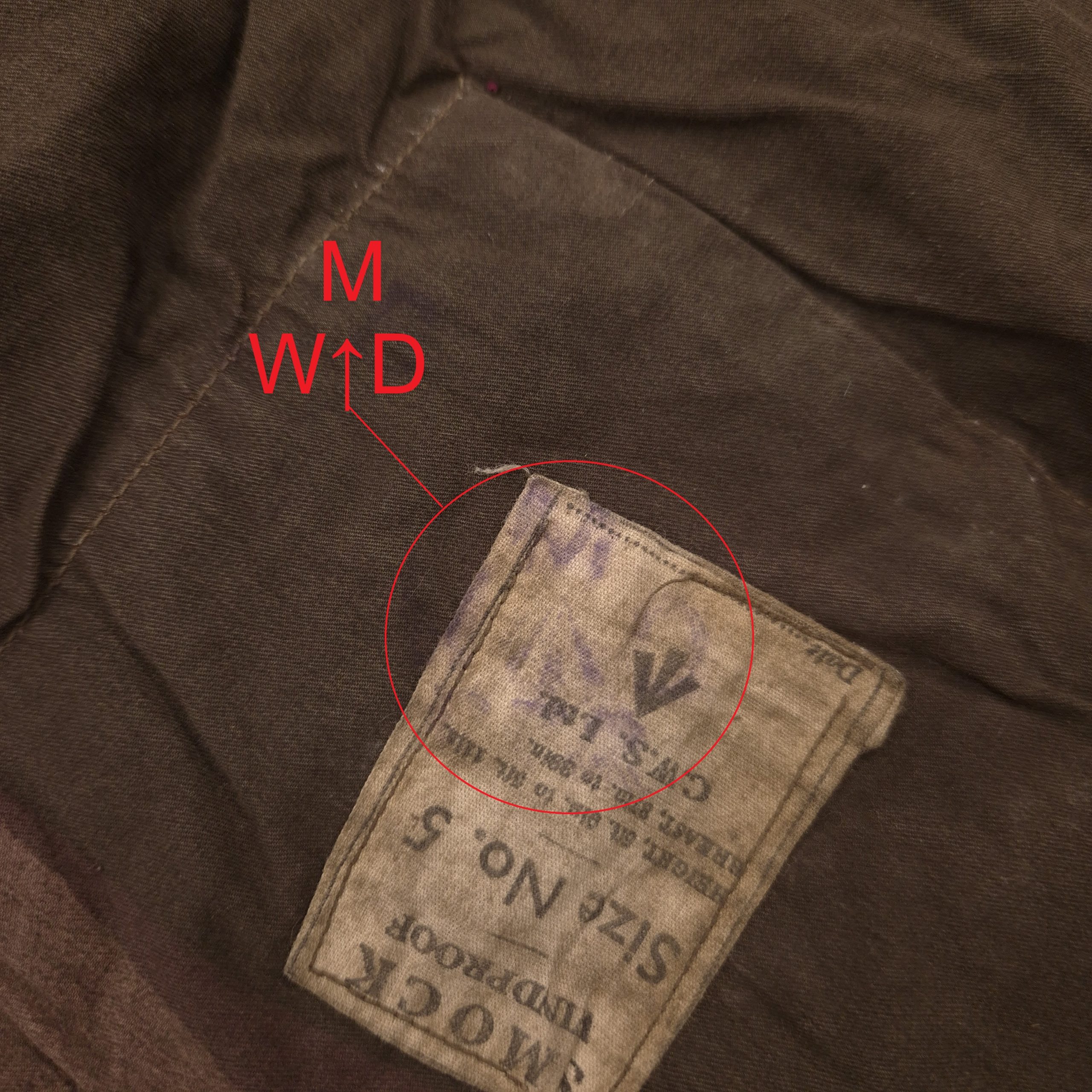 British Windproof Camouflaged Smock - C.W.S. 1944 - Image 4