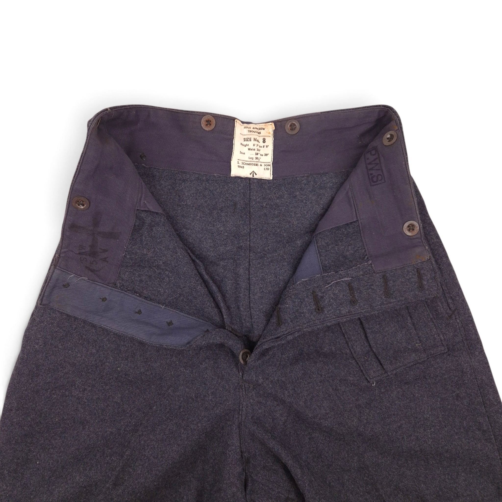 RAF Suits Aircrew Trousers - Dated 1943 - Image 5