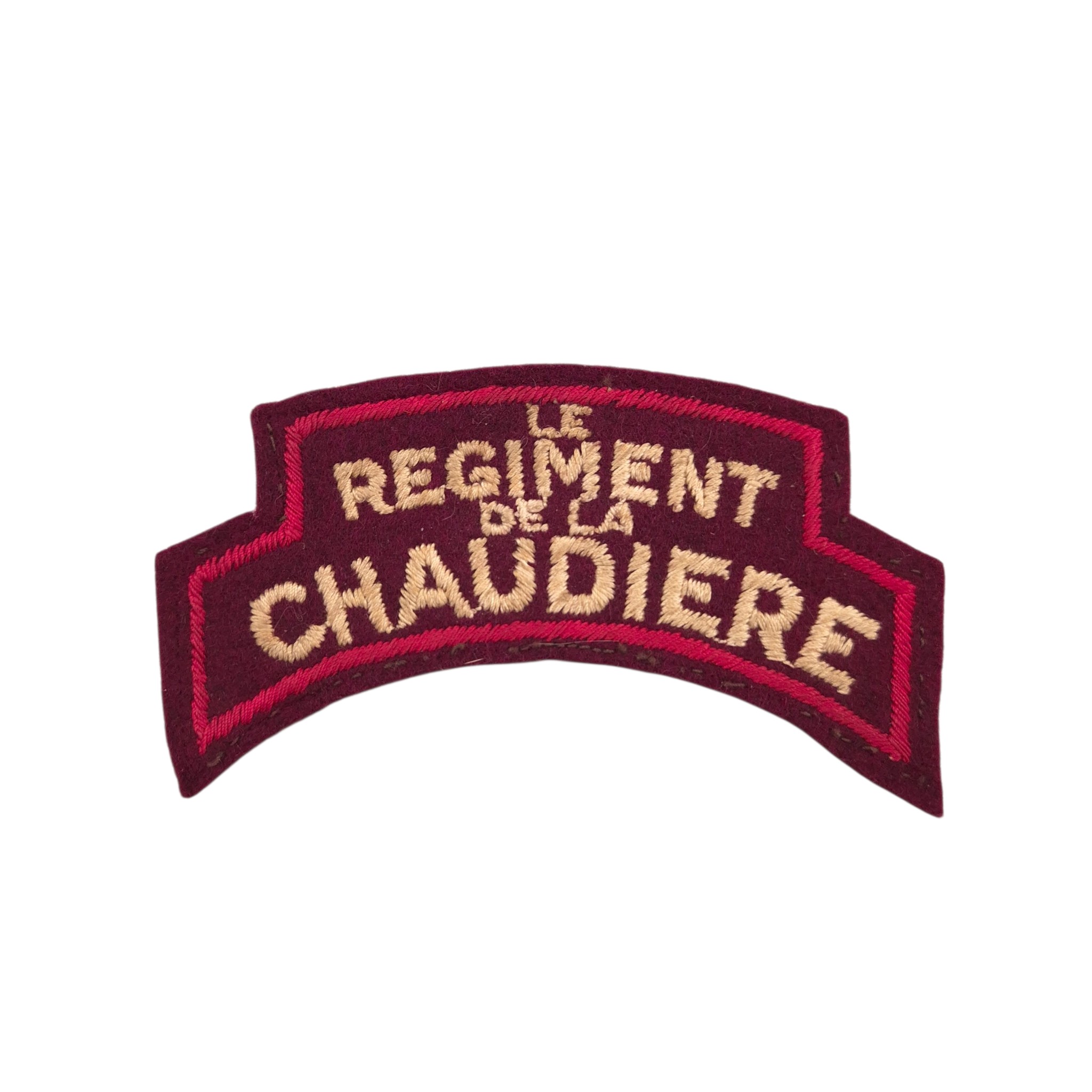 Le Regiment de la Chaudiere - Embroidered shoulder title