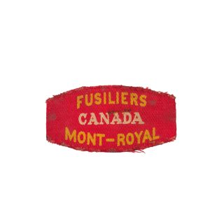 Fusiliers de Mont Royal – Printed shoulder title