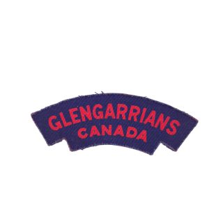 Stormont Dundas & Glengarry Highlanders – Printed shoulder title