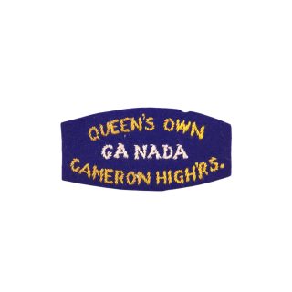 Queen’s Own Cameron Highlanders – Embroidered shoulder title