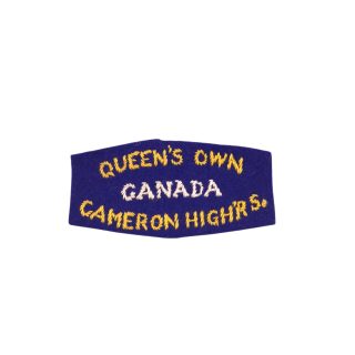 Queen’s Own Cameron Highlanders – Embroidered shoulder title