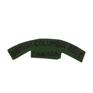 British Columbia Regiment – Embroidered shoulder title