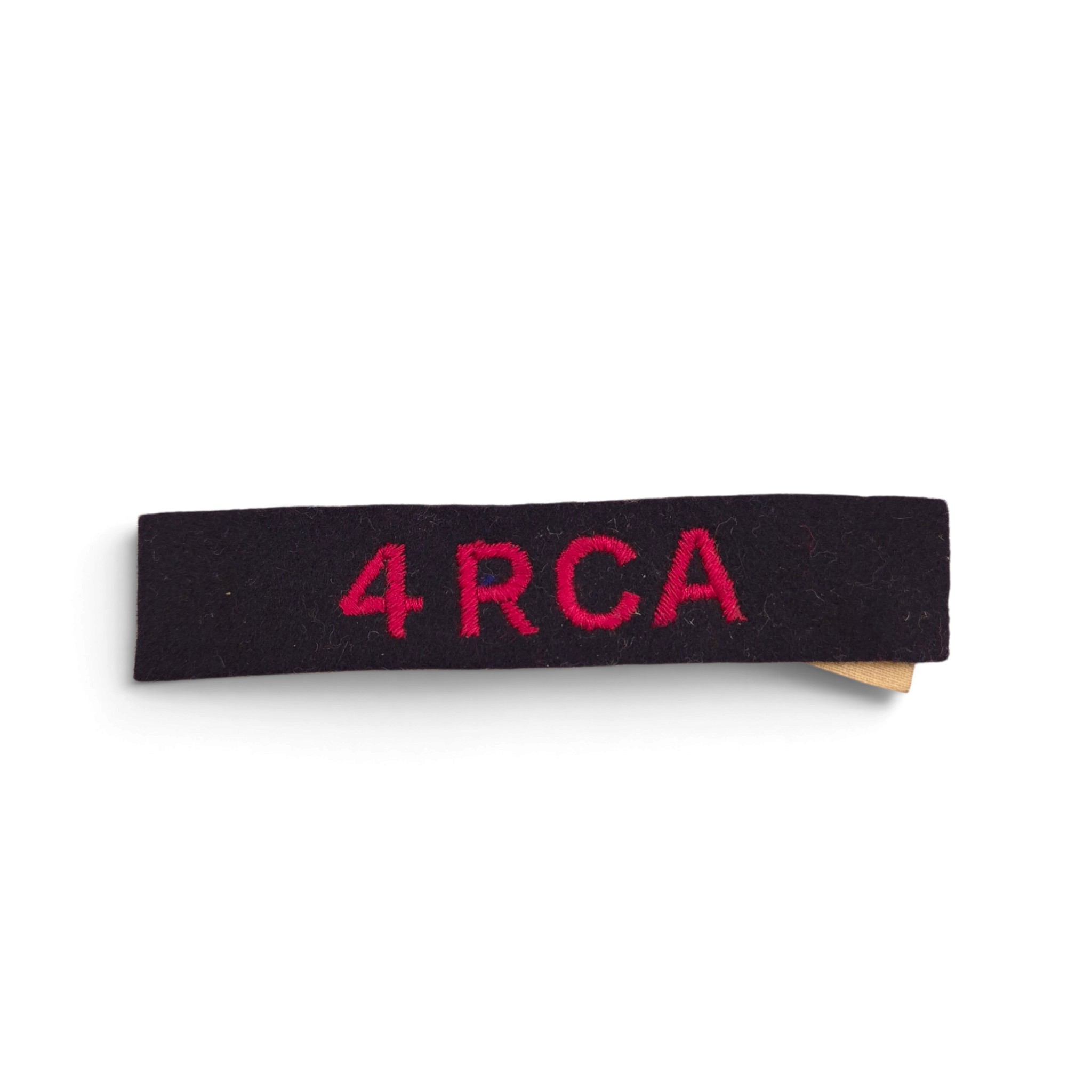 4th Field Regiment RCA- Embroidered shoulder title