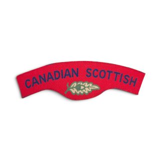 Canadian Scottish Regiment – Printed shoulder title