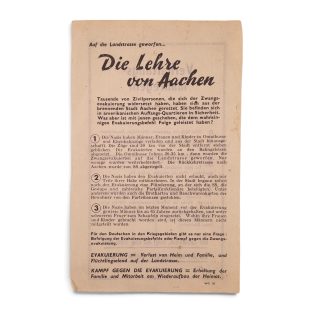 Allied Propaganda Leaflet “Die Lehre von Aachen”