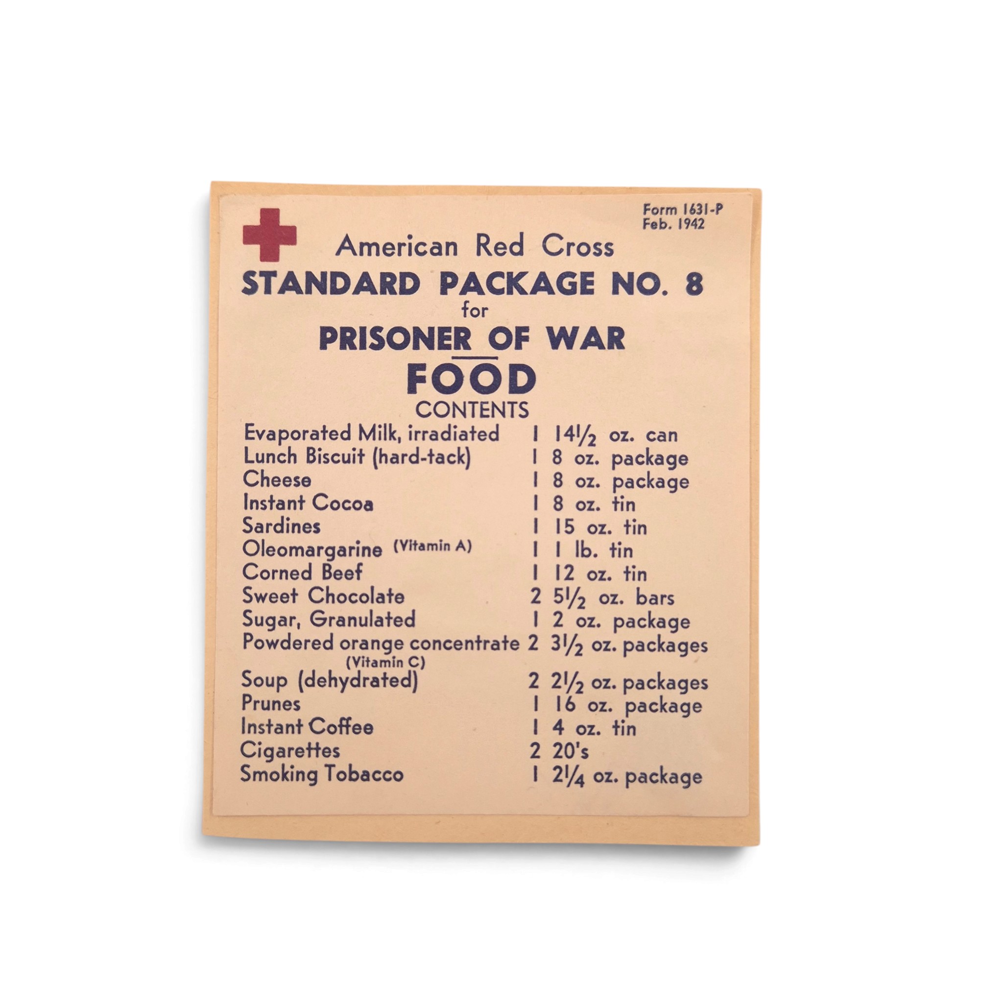 Prisoners of War Post - Including Red Cross POW food package lists - Image 2
