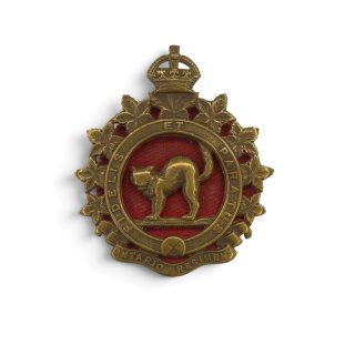Ontario (Tank) Regiment – Cap badge with backing