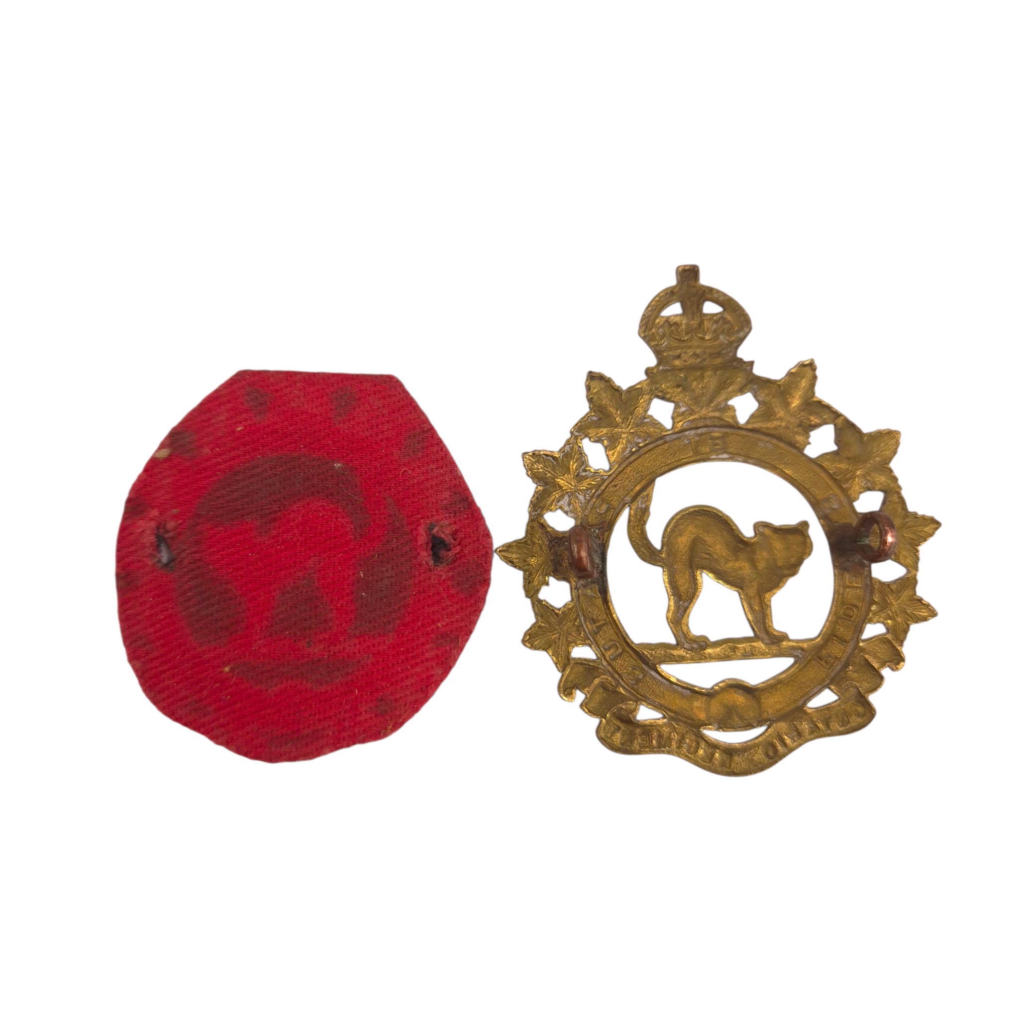 Ontario (Tank) Regiment - Cap badge with backing - Image 3