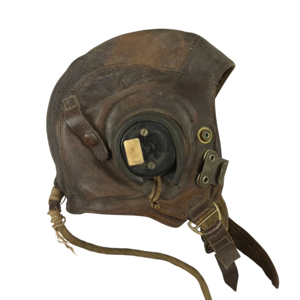 Early pattern RAF C Type flying helmet with receivers - Image 2