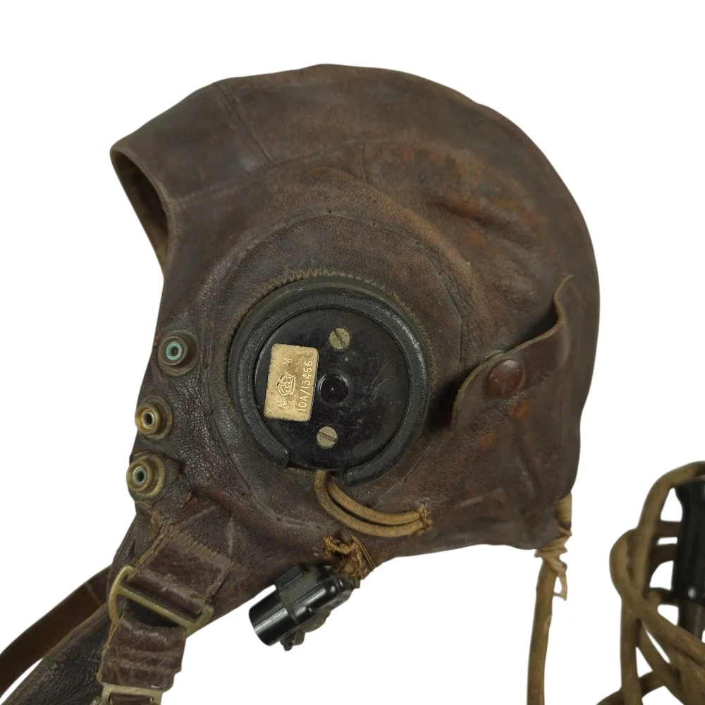 Early pattern RAF C Type flying helmet with receivers - Image 3