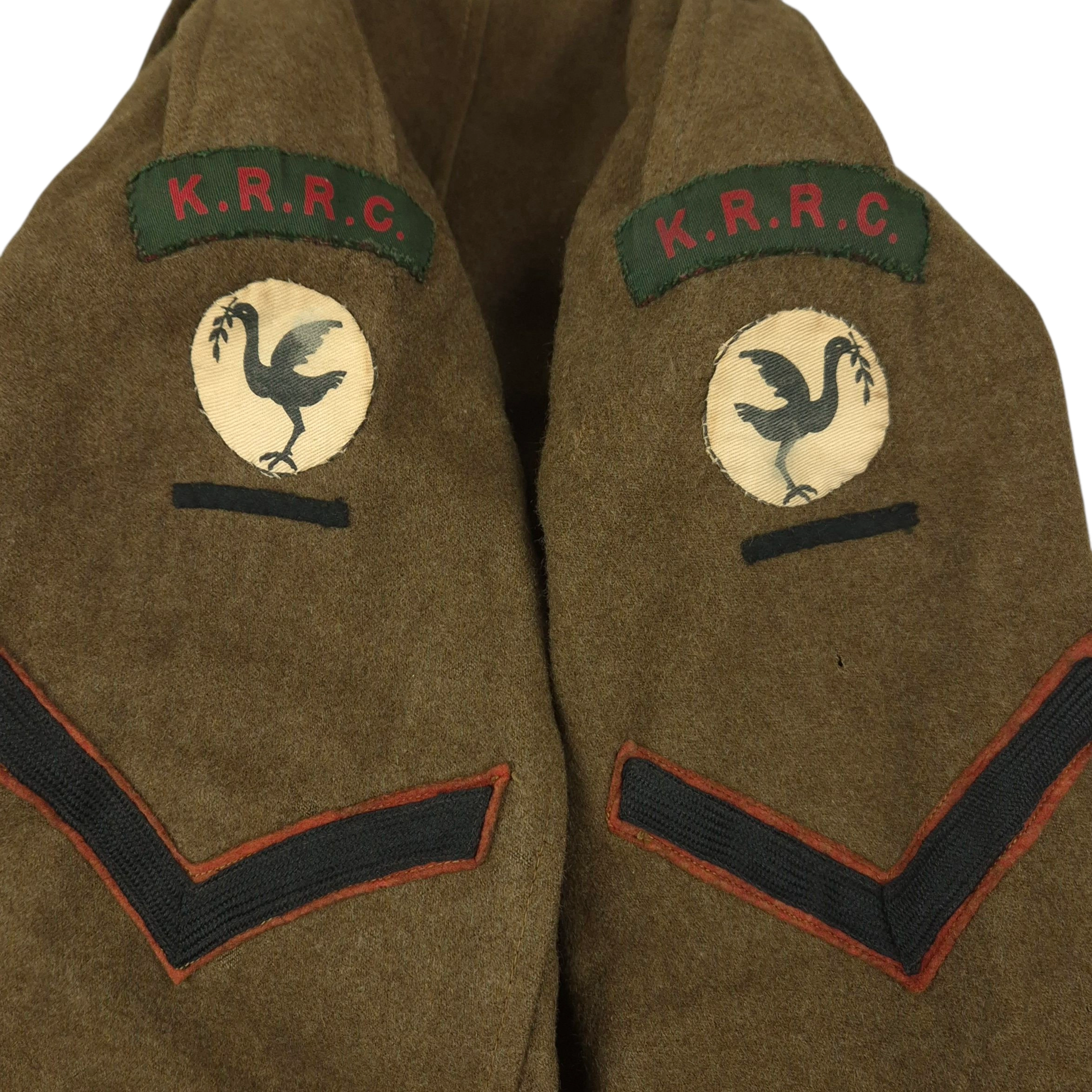 British P40 Battle Dress jacket - Corporal F. Milner - KRRC - Image 8