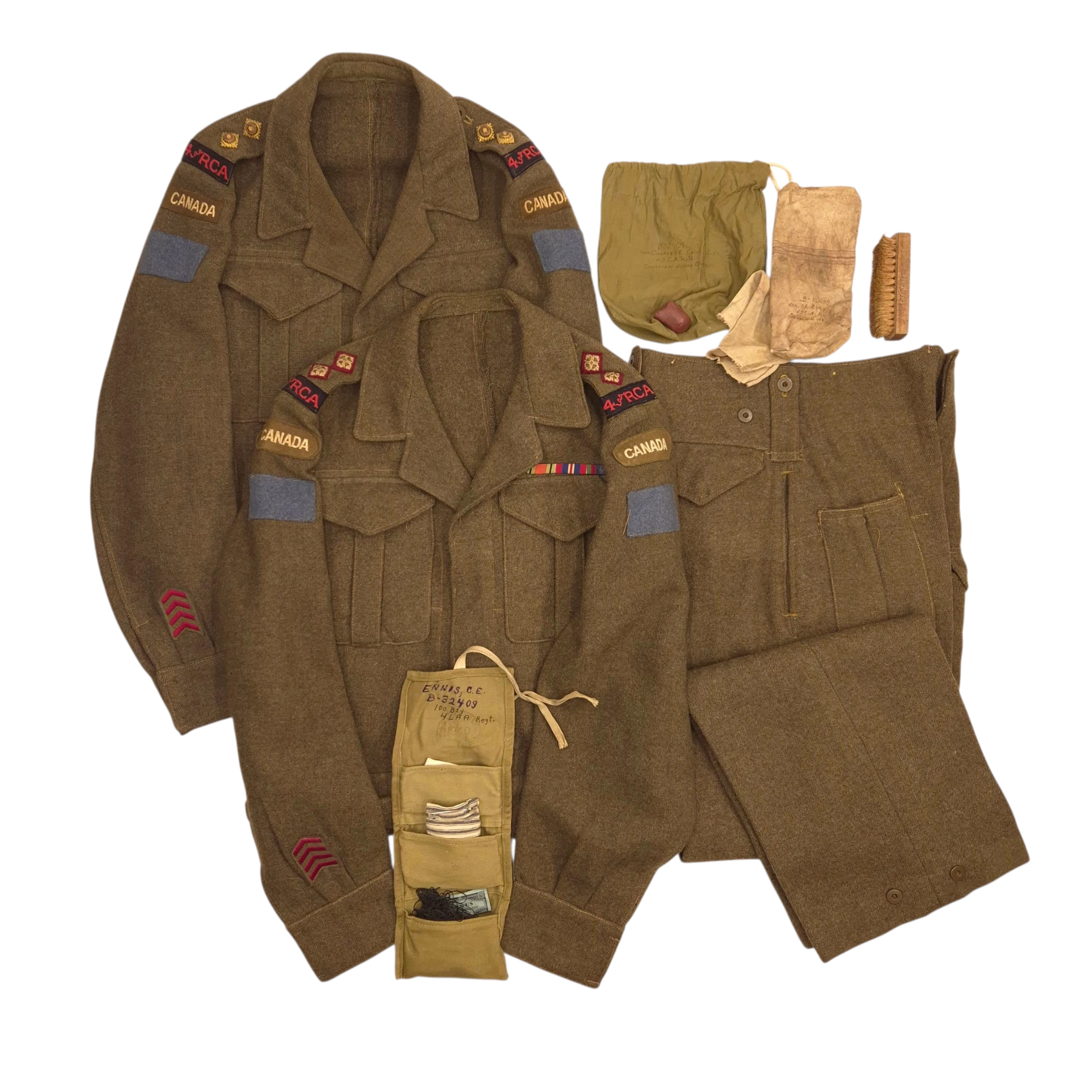 4th LAA RCA - Canadian Officer’s Grouping – Lieutenant Charles E. Ennis.