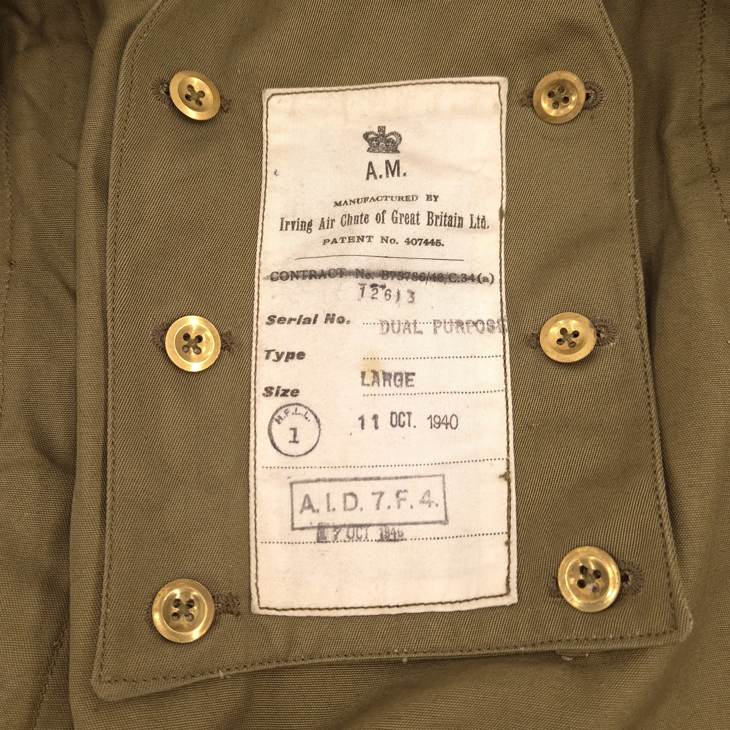 R.A.F. Irving Combined Pattern Flying Suit - Dated 1940 - Image 4