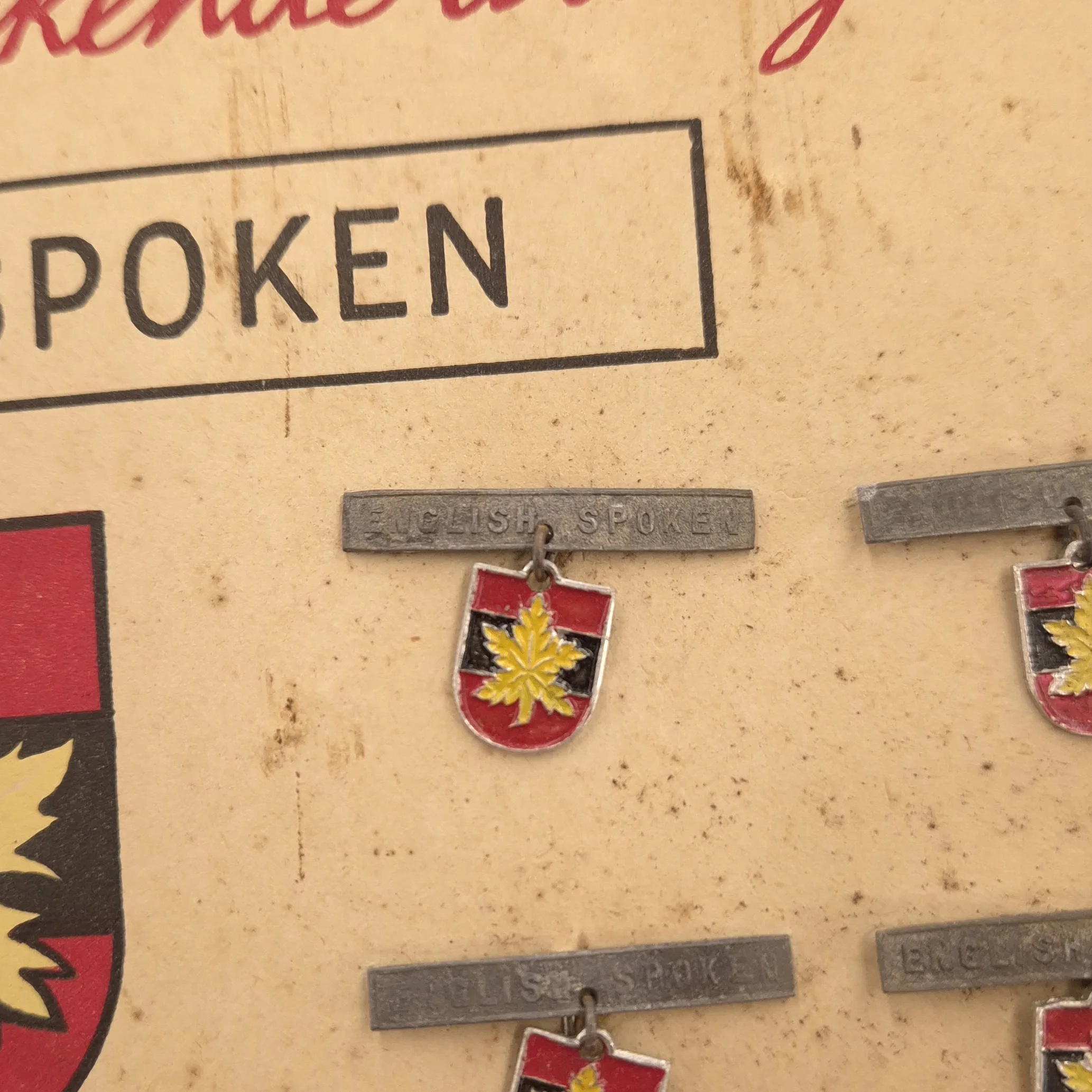 Set of twelve 'English Spoken' interpreter pins (Dutch civilian issue, Canadian Army) - Image 2