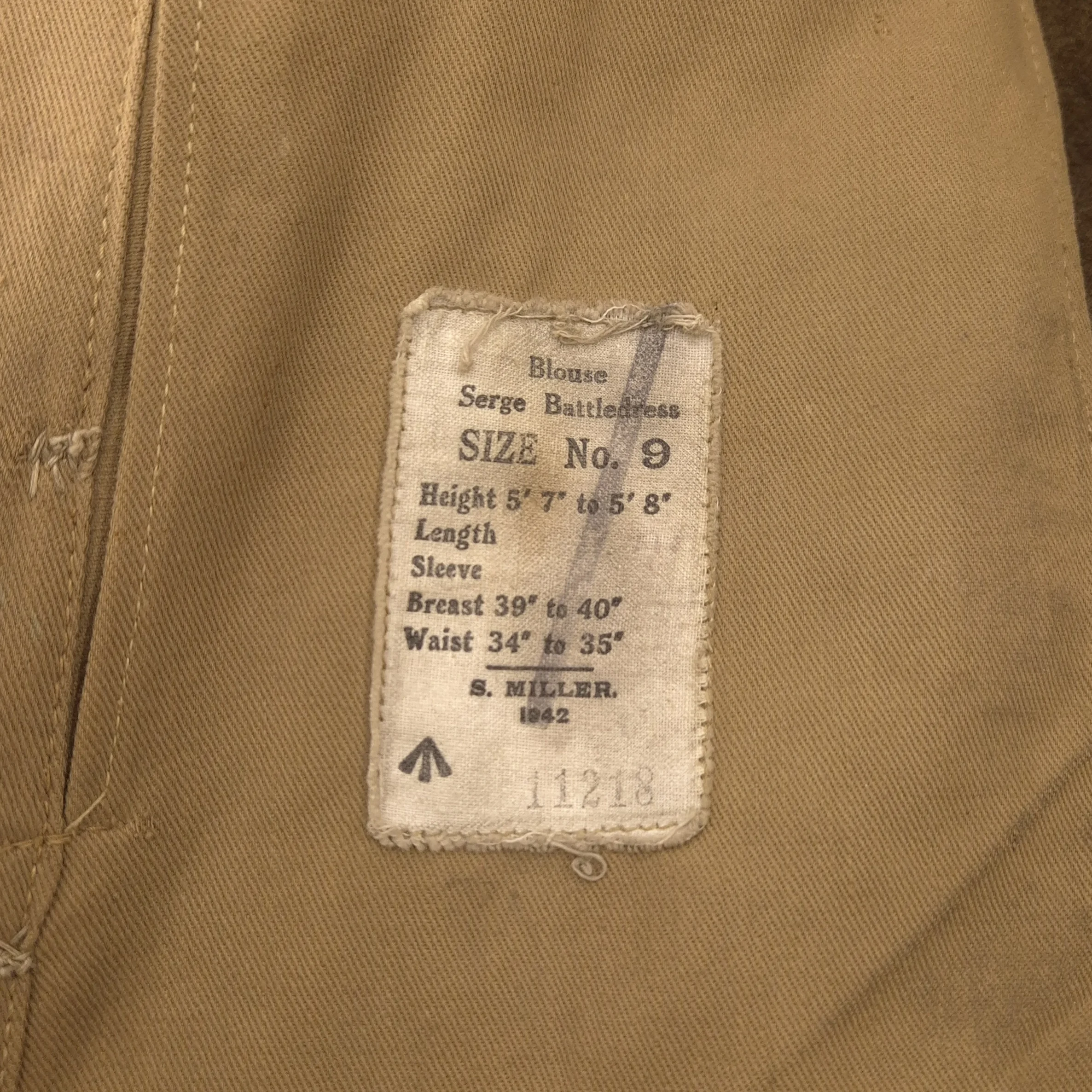 Royal Artillery '1st Infantry Division' - P37 Battle Dress Jacket - Image 8