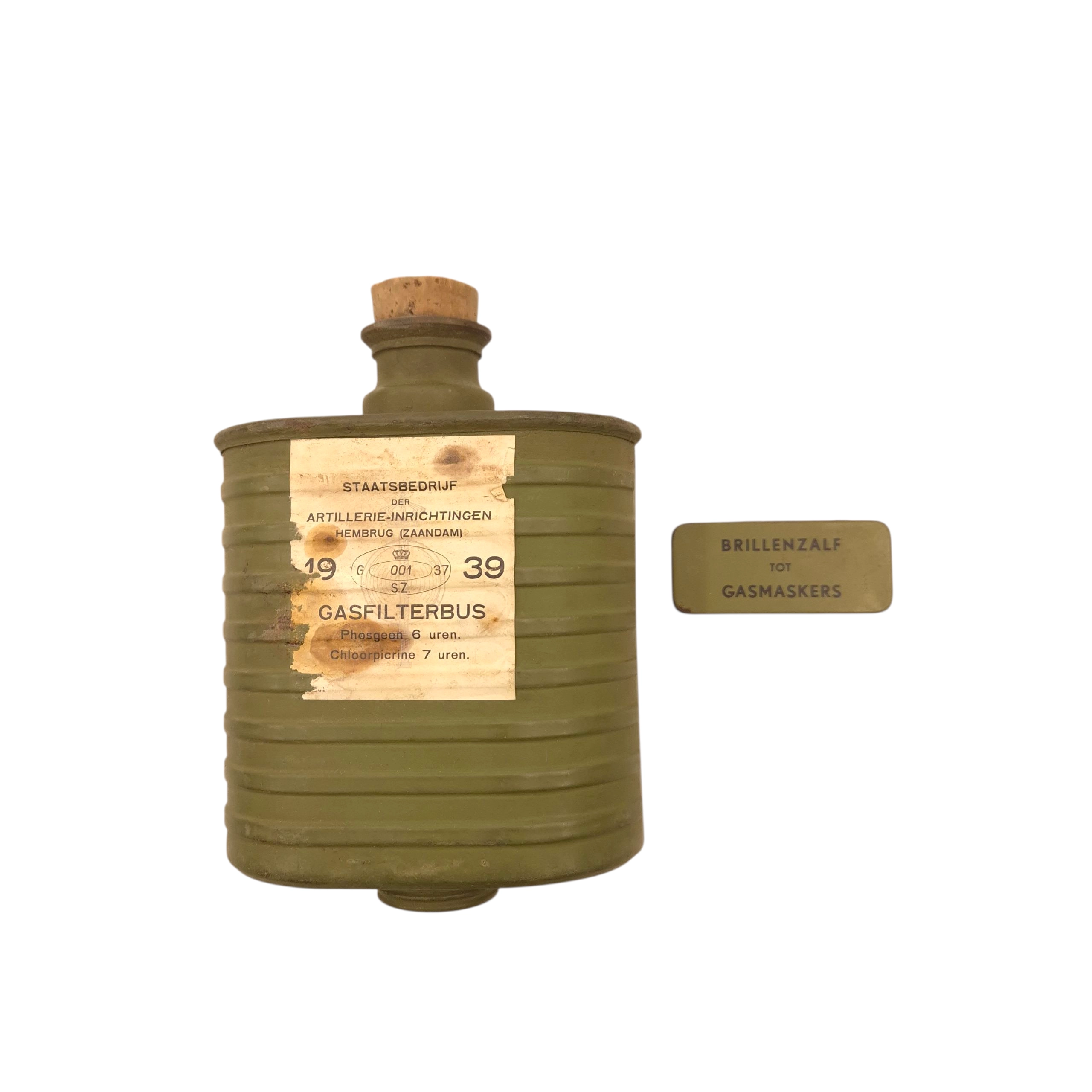 Dutch Gasmask Carrying Bag with Filter and Cleaning Kit - Image 2