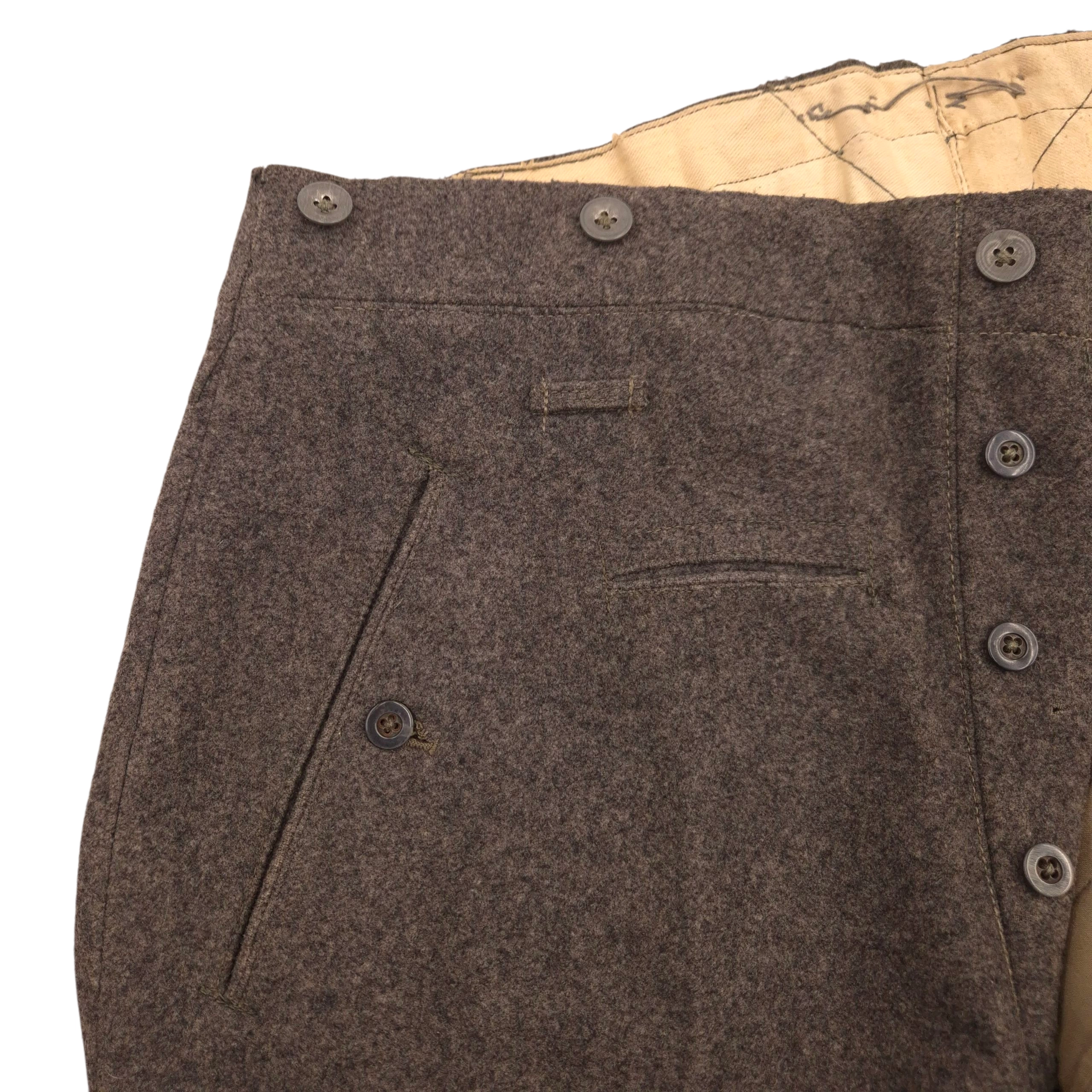 Wehrmacht (Heer) M40 Field Trousers - Dated 1942 - Image 7