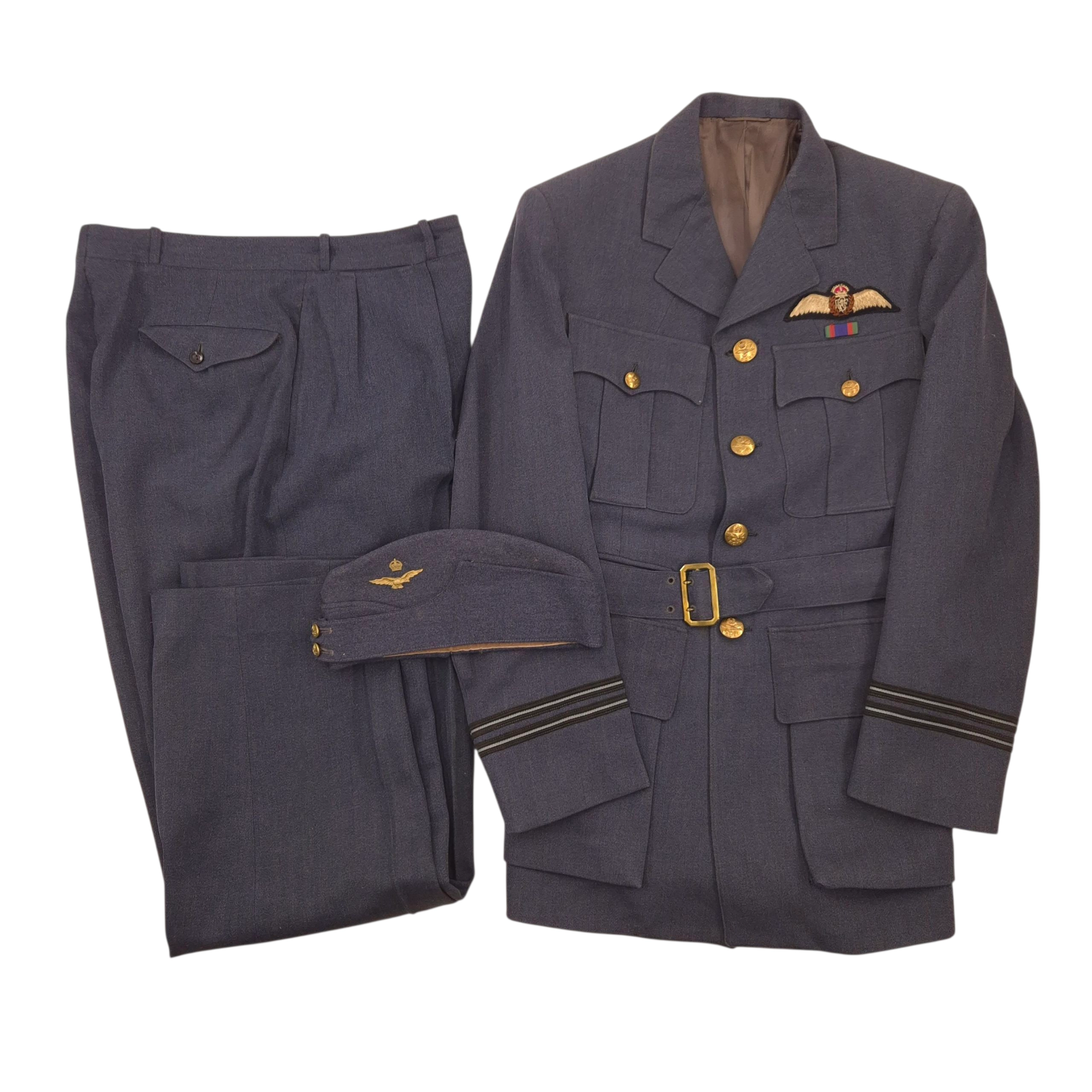 R.C.A.F. Jacket, Trousers and Cap – Named to Flight Lieutenant H.H. Hinton