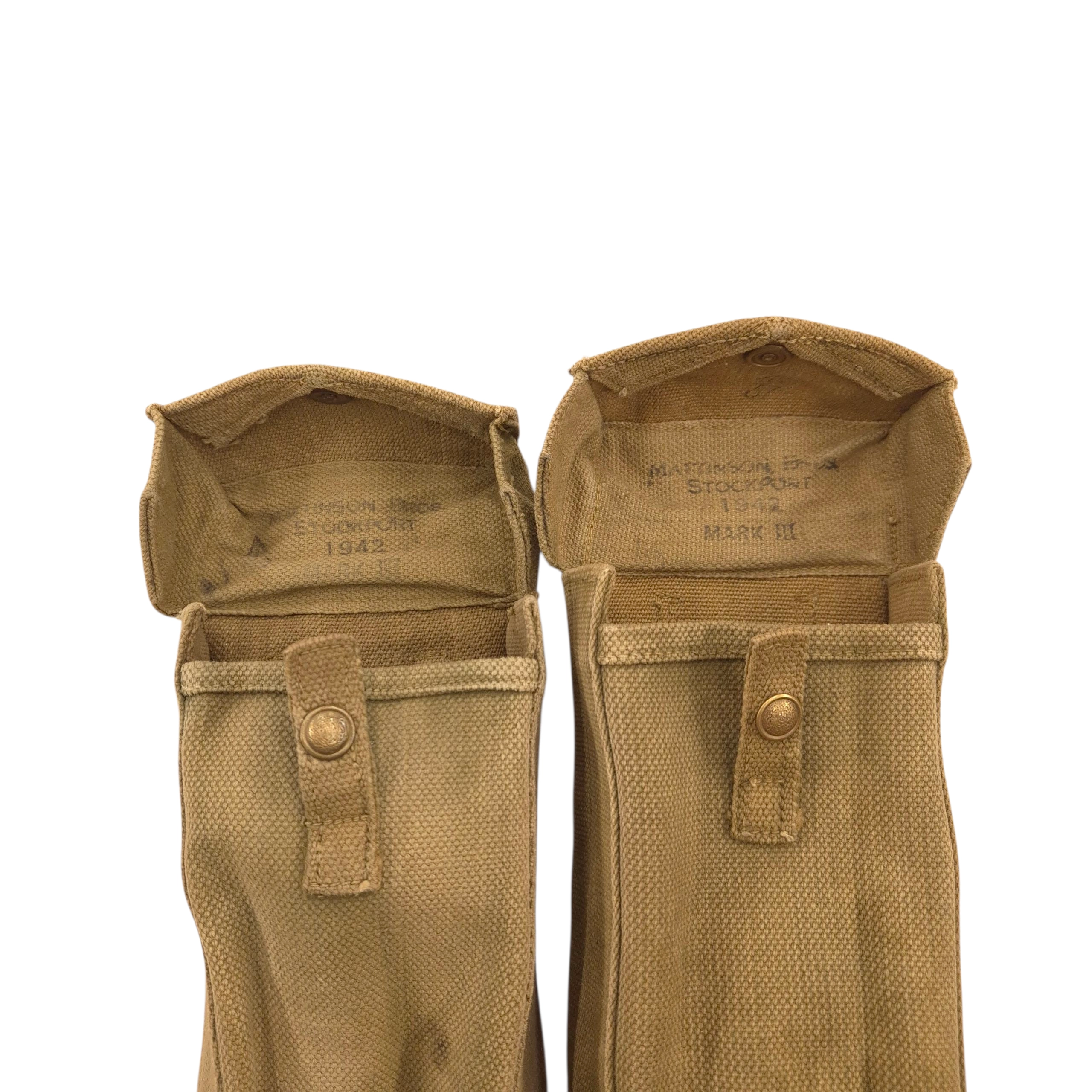 British P37 Ammo Pouches - Matching pair 1942 - Image 3
