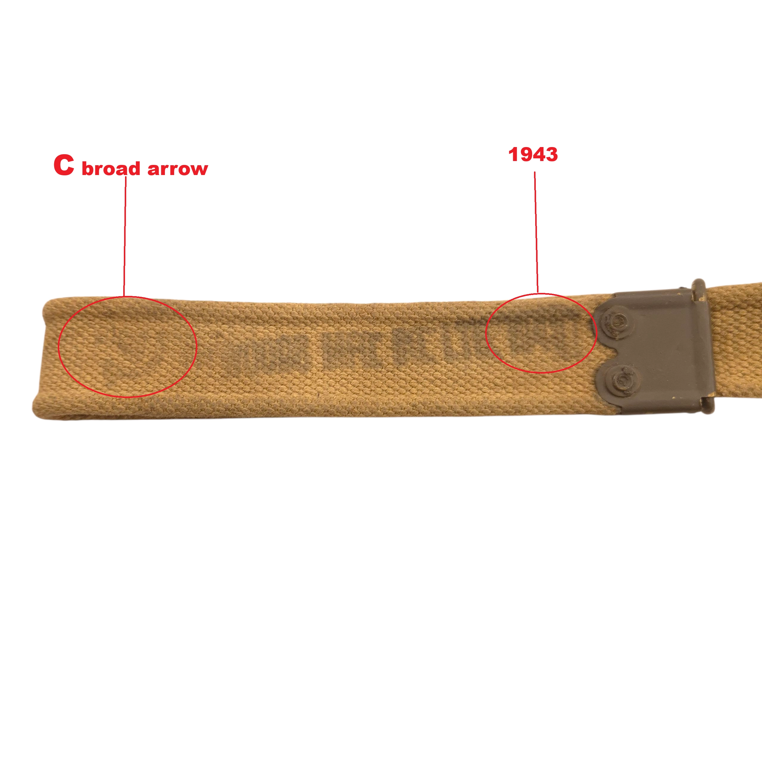 Canadian Lee Enfield Rifle Sling - 1943 - Image 3