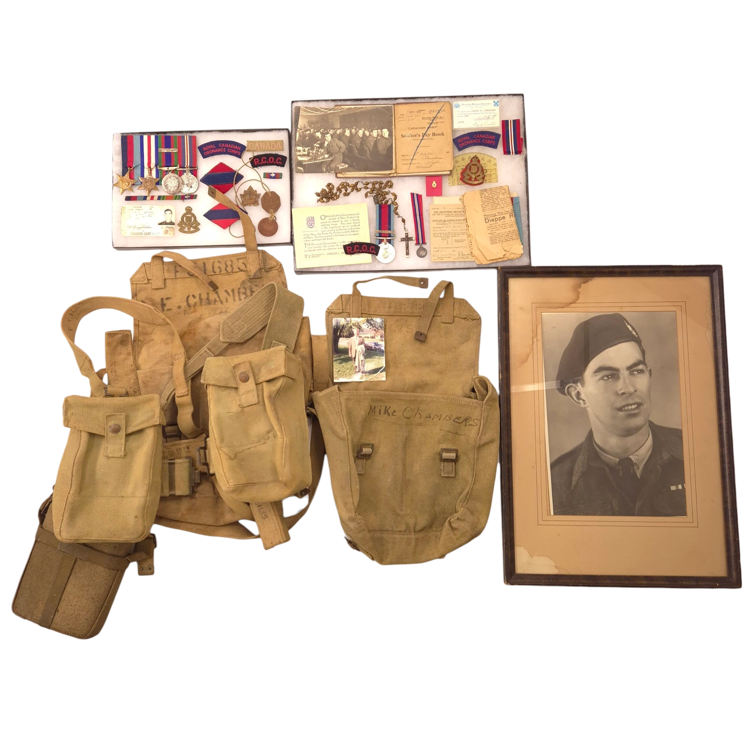 RCOC Grouping – Named to L/Cpl. Clyde Edward CHAMBERS (F-51685)