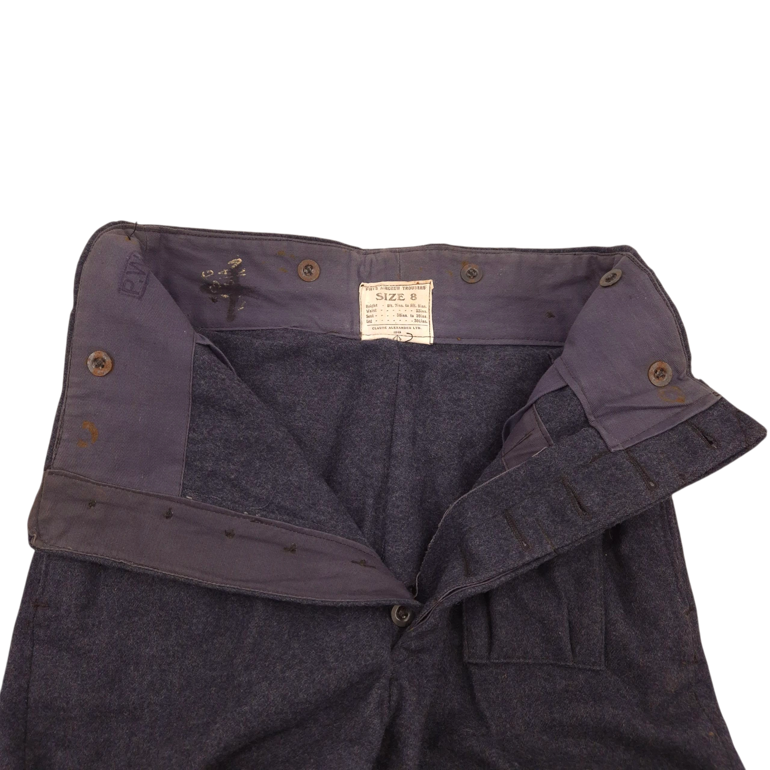 R.A.F. Suits Aircrew Trousers - Dated 1943 - Image 5