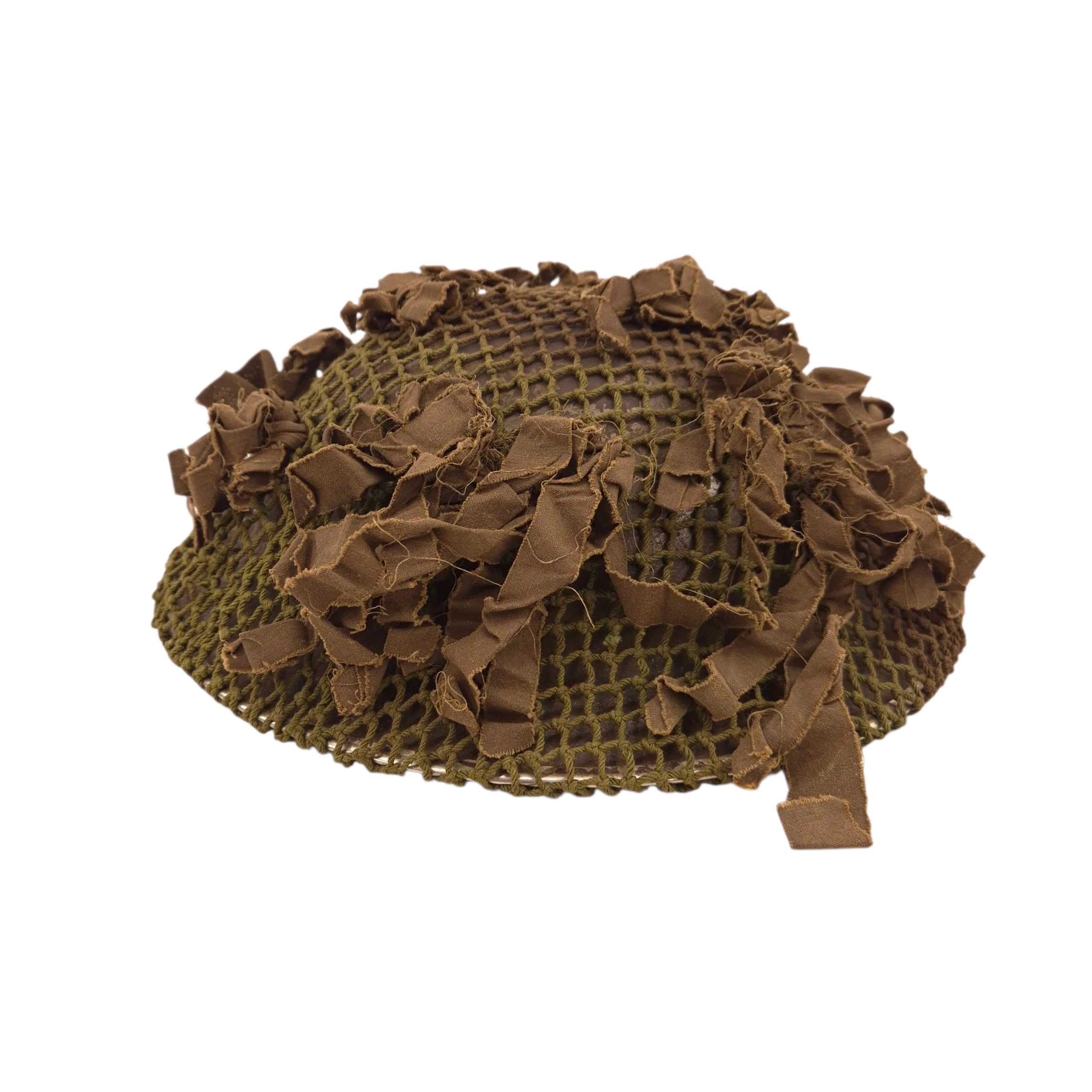 Canadian 'two-tone' camouflage helmet net with scrim
