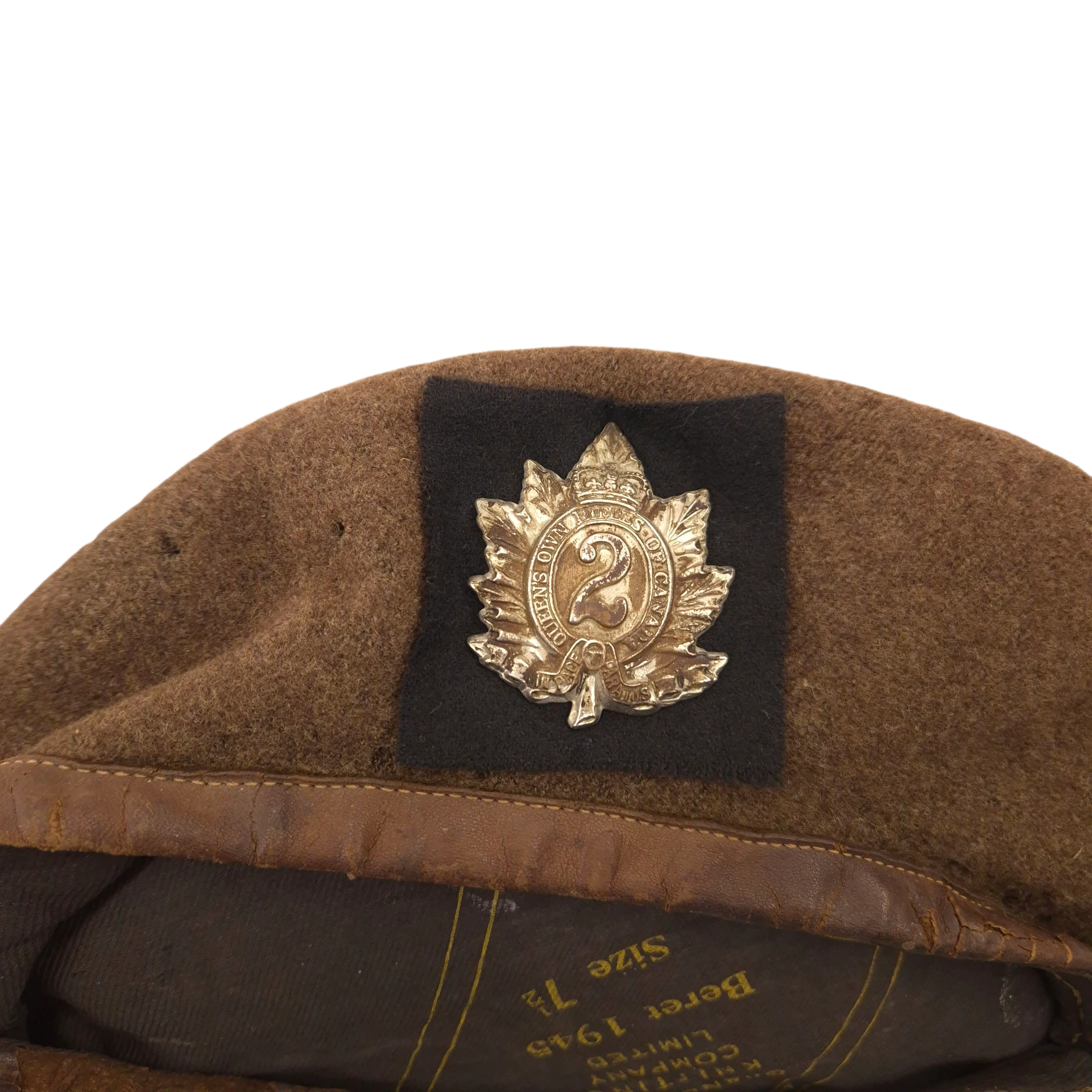 Queen's Own Rifles of Canada - Beret 1945 - Image 3
