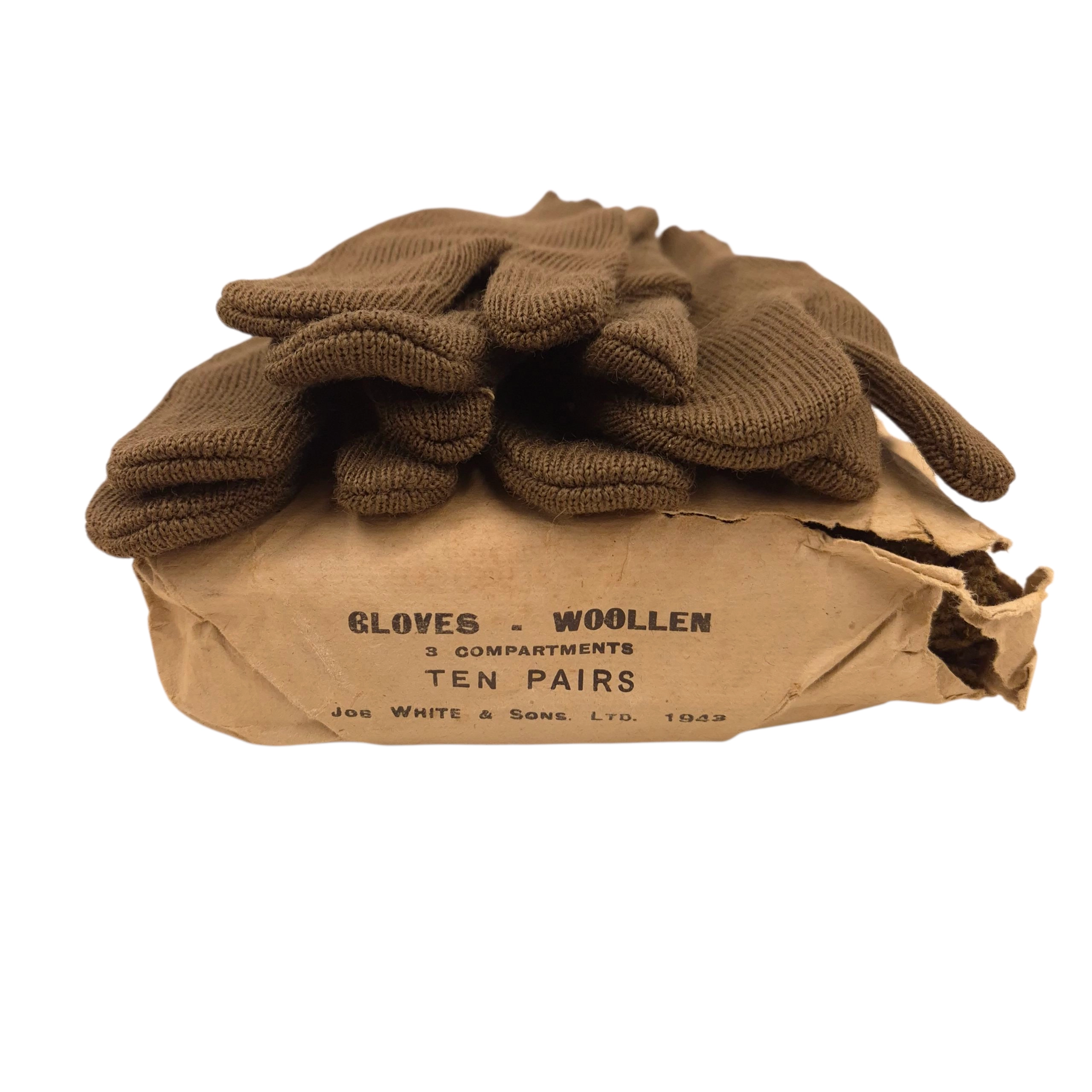 British Woollen Gloves - Joe White, dated 1943