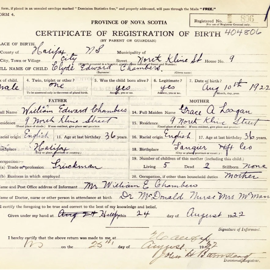 RCOC Grouping – Named to L/Cpl. Clyde Edward CHAMBERS (F-51685) - Image 25
