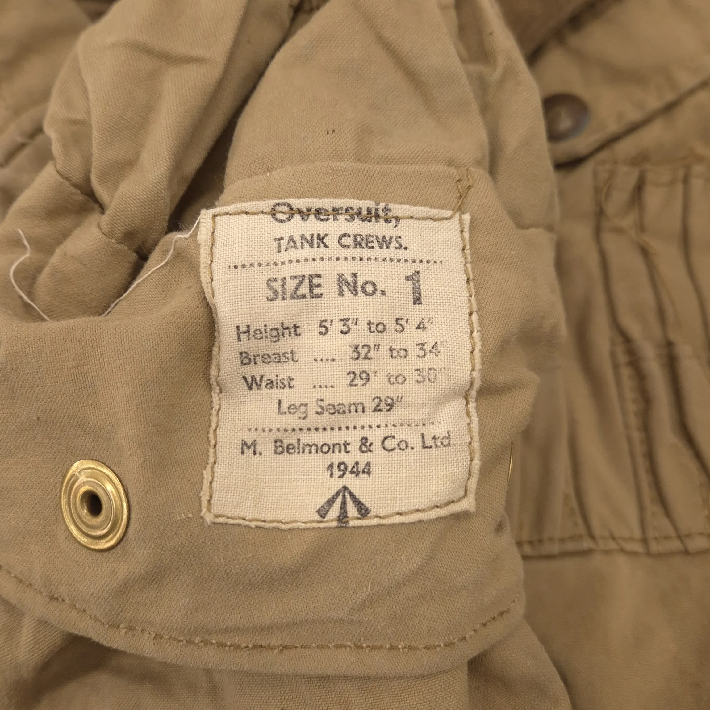 British Oversuit Tank Crew with Hood - 1944 - Image 3