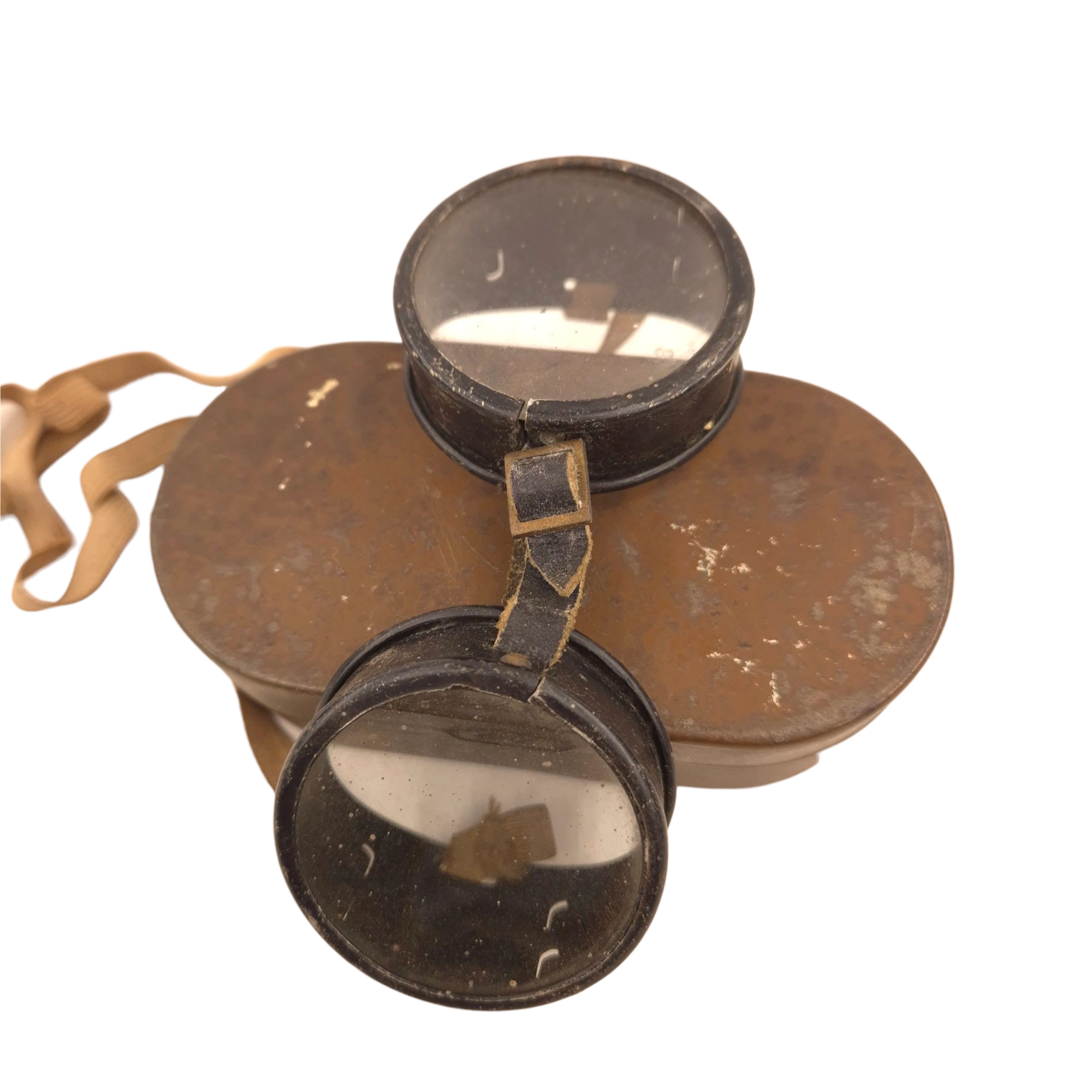 British Dispatch Rider's Goggles in metal box - Image 5