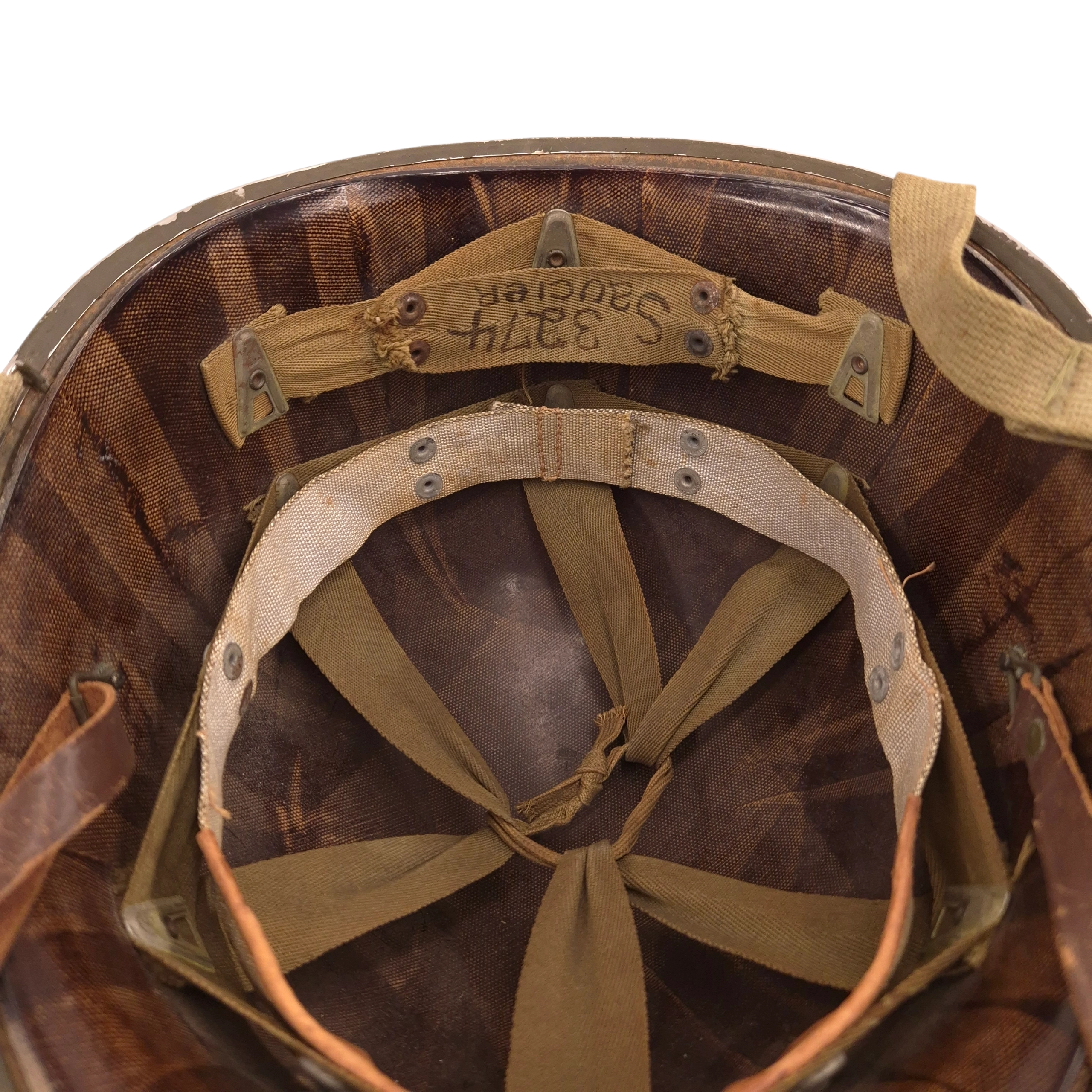 U.S. M1 Fixed-Bale helmet with early INLAND liner - Image 8