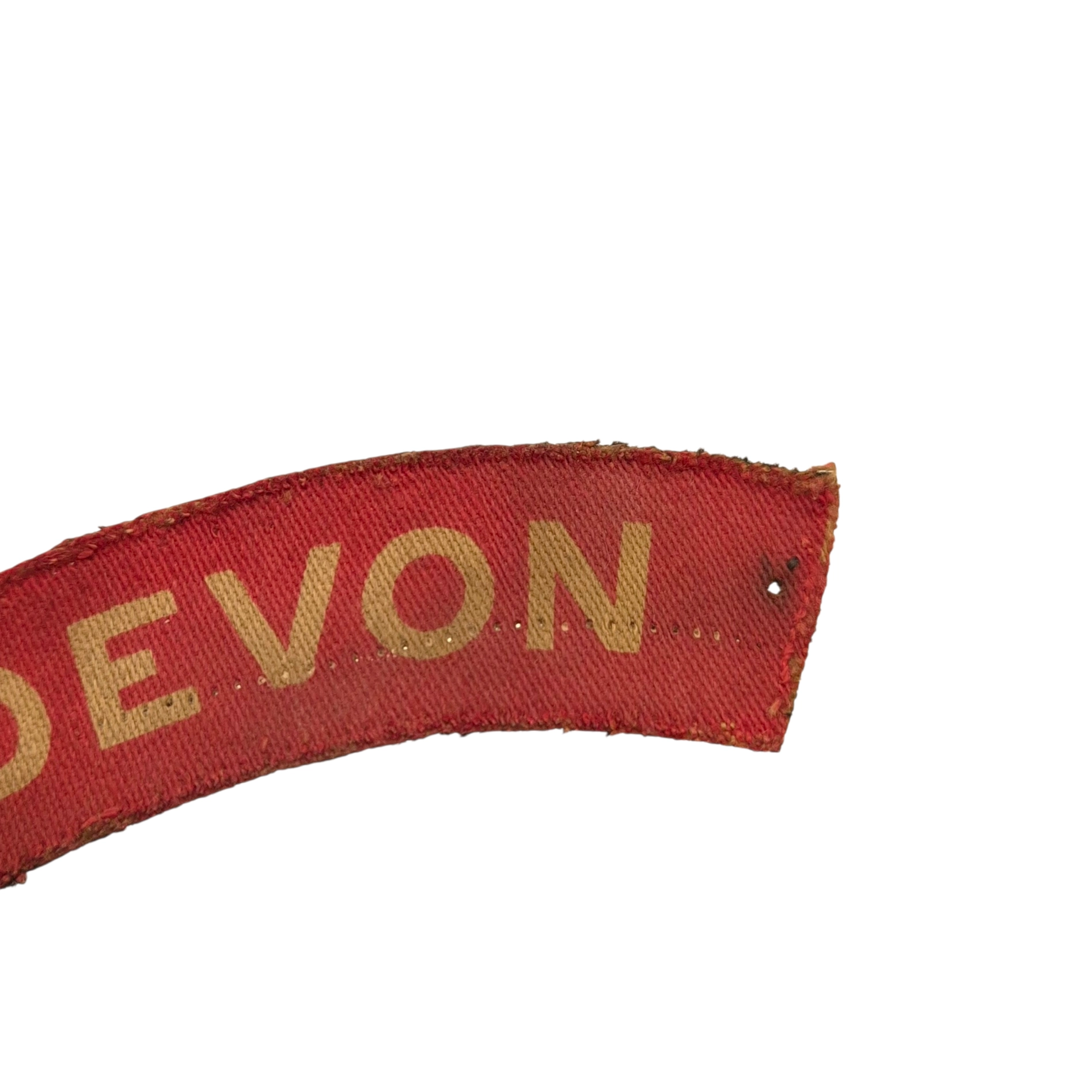 Devonshire Regiment - Printed shoulder title - Image 2