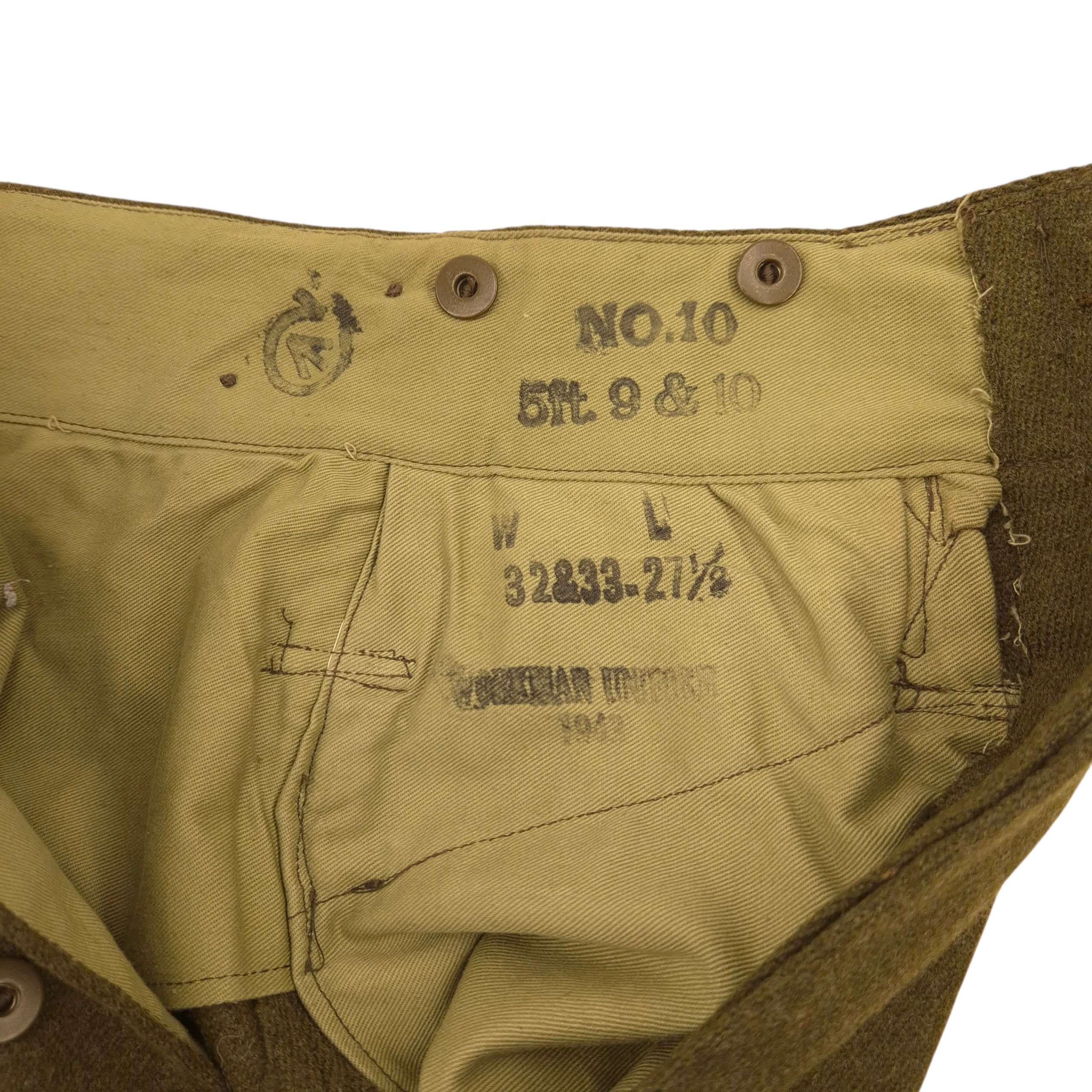 Canadian Dispatch Rider Breeches - Dated 1943 - Image 3
