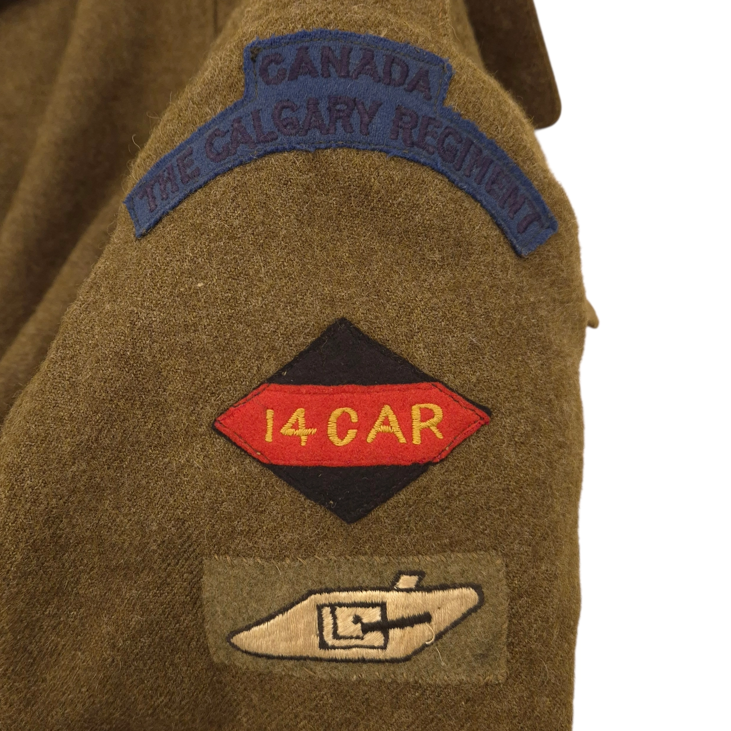 Calgary (Tank) Regiment, 14 CAR - BD Jacket and Beret 1944 - Image 4