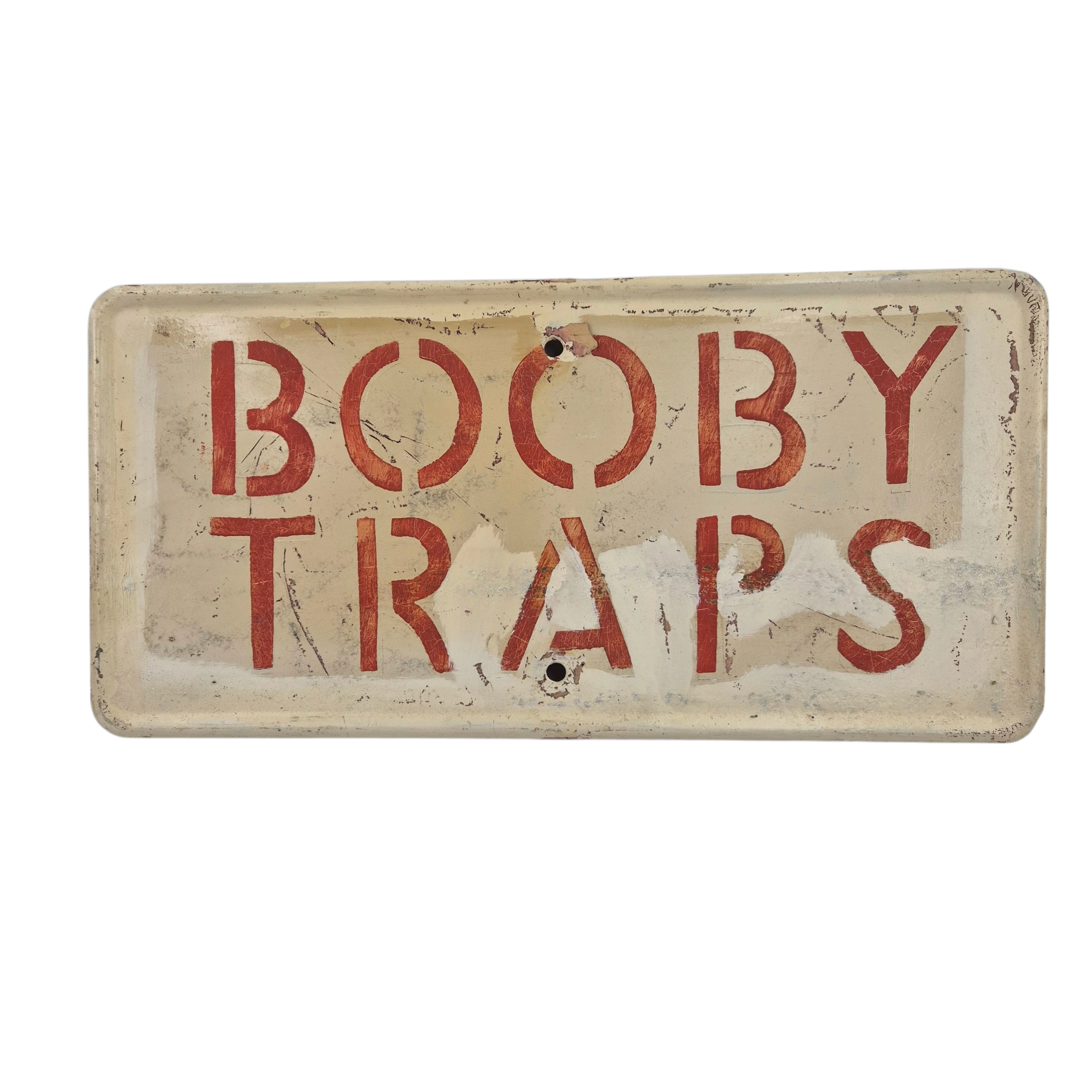 British Booby Traps Sign - F&L 1944