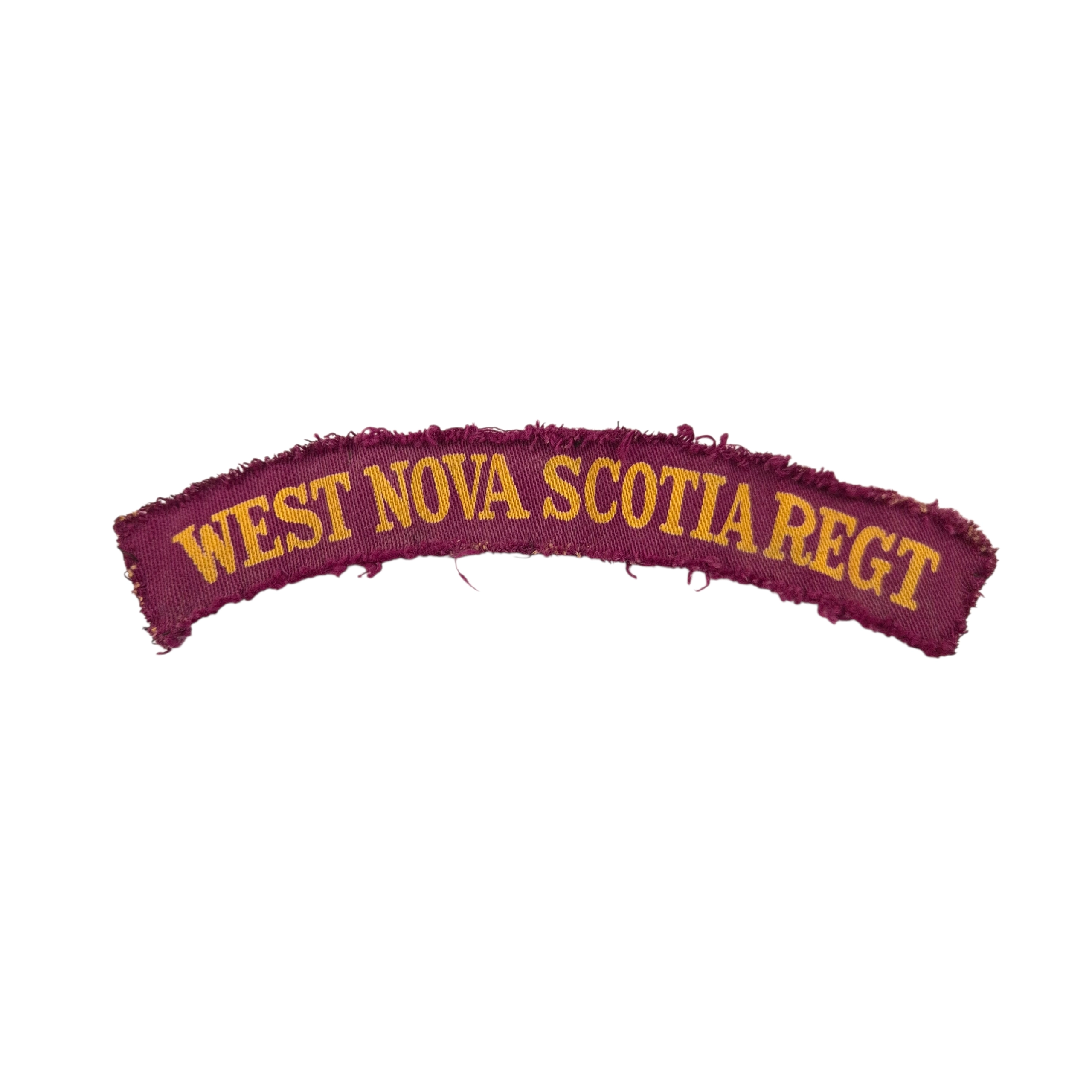 West Nova Scotia Regiment - Printed shoulder title