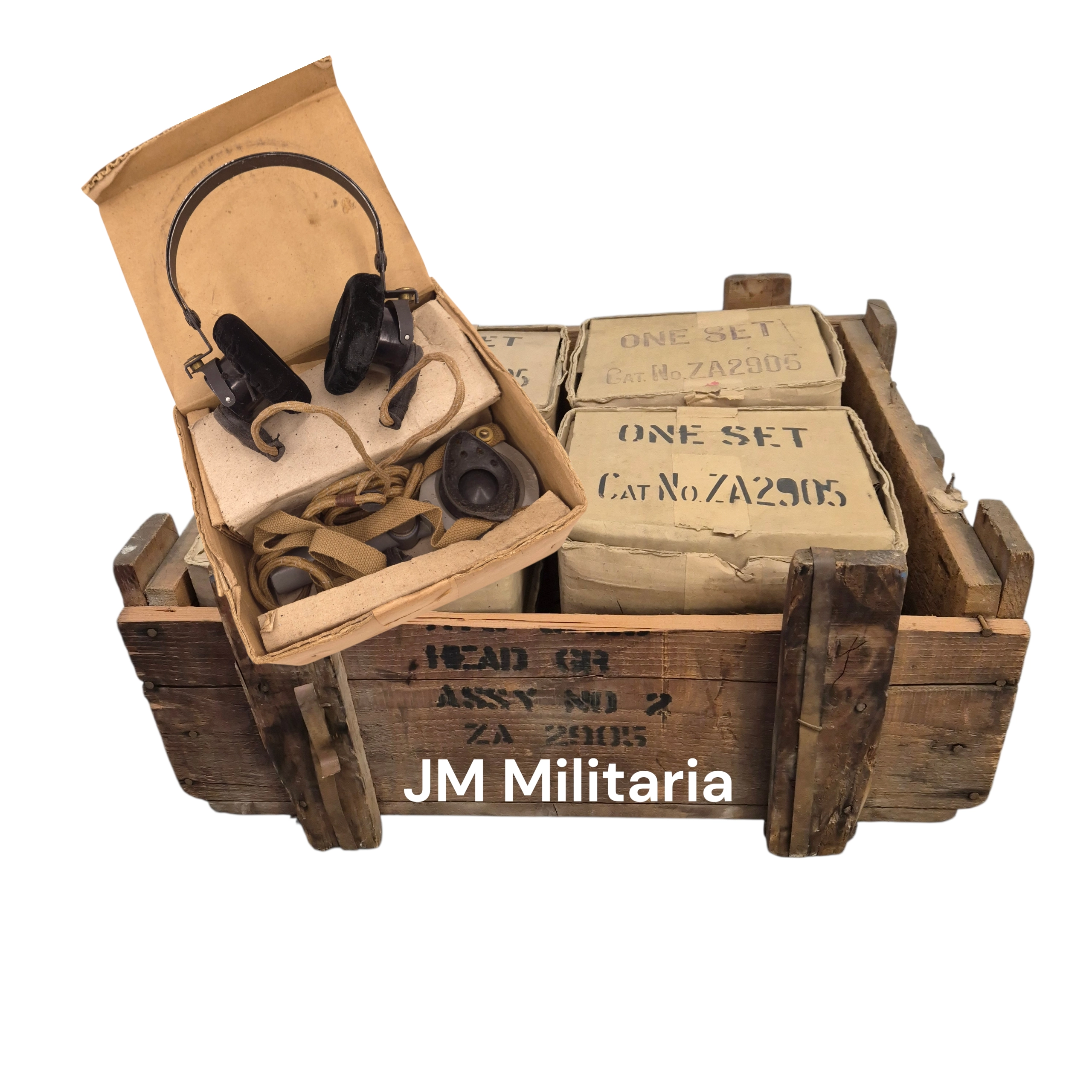 British/Canadian Headphones and Microphone in cardboard-box - Image 3