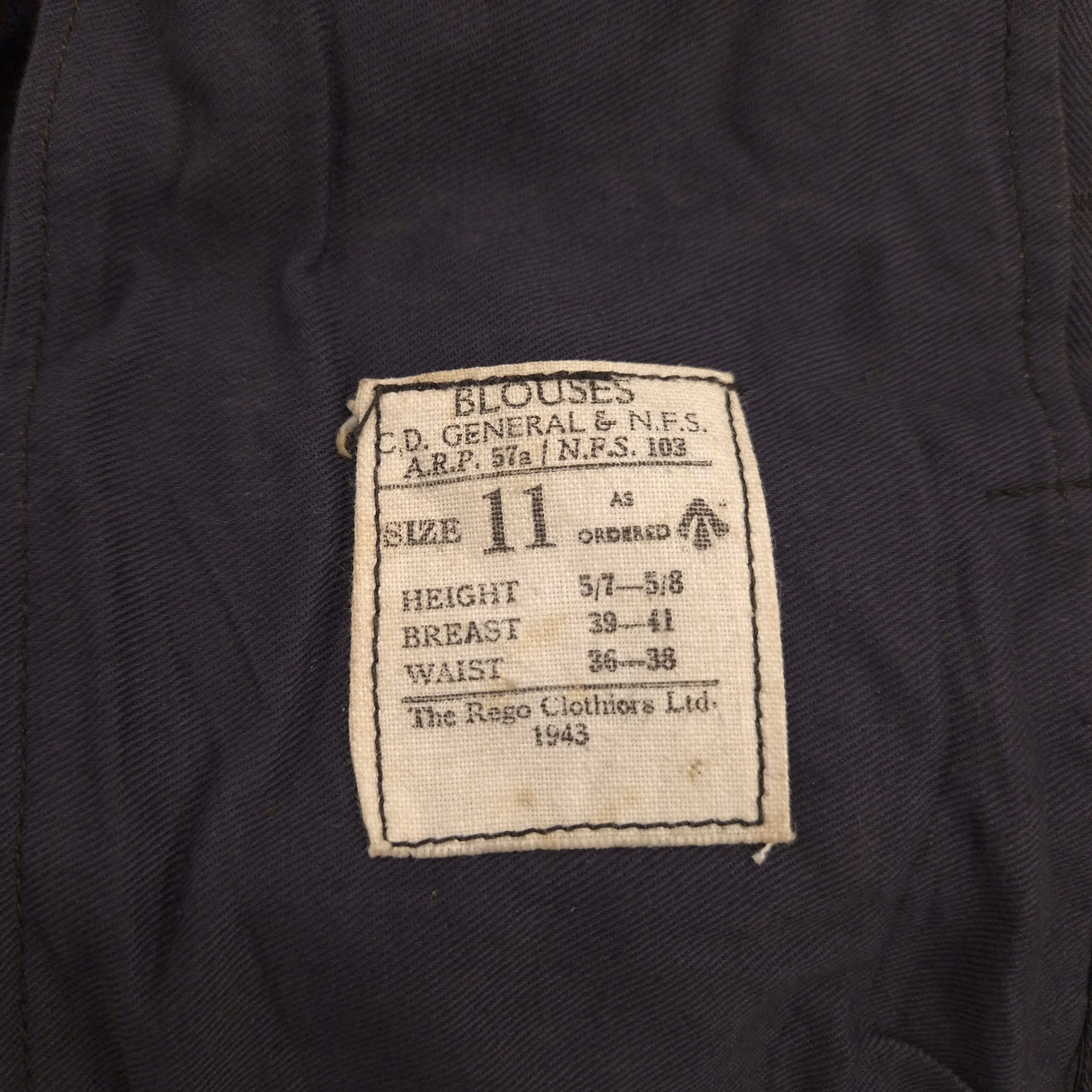 British Civil Defence / N.F.S. Battledress Blouse - 1943 - Image 4